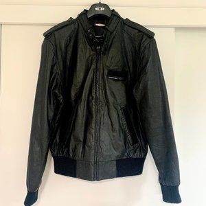 Vintage Leather Members Only Racer Jacket/Size 40